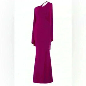 Chiara Boni La Petite Robe Stretch Purple Fuschia Back Drape Gown Size 2